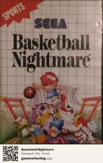 Basketball Nightmare Sega Master System, PAL box front