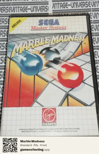 Marble Madness Sega Master System, PAL box front