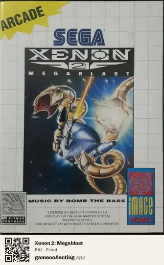 Xenon 2: Megablast Sega Master System, PAL box front