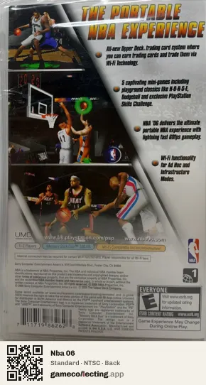 Nba 06 PlayStation Portable, NTSC box back