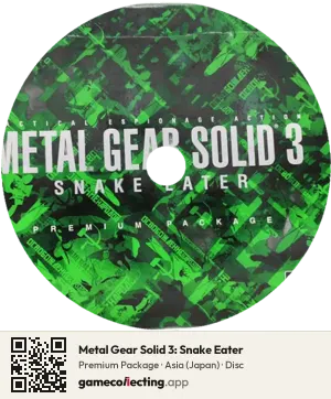 Metal Gear Solid 3: Snake Eater PlayStation 2, Asia disc