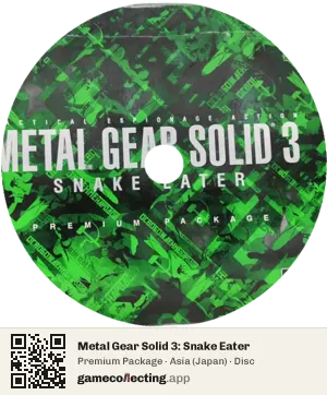 Metal Gear Solid 3: Snake Eater PlayStation 2, Asia disc