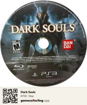 Dark Souls PlayStation 3, NTSC disc
