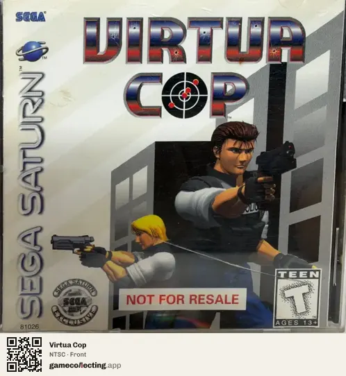 Virtua Cop Sega Saturn, NTSC box front