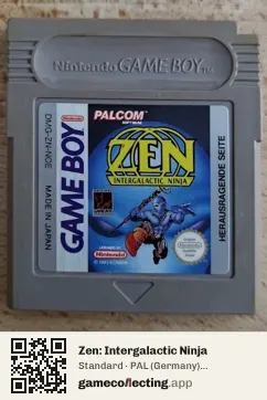 Zen: Intergalactic Ninja Game Boy, PAL cartridge label