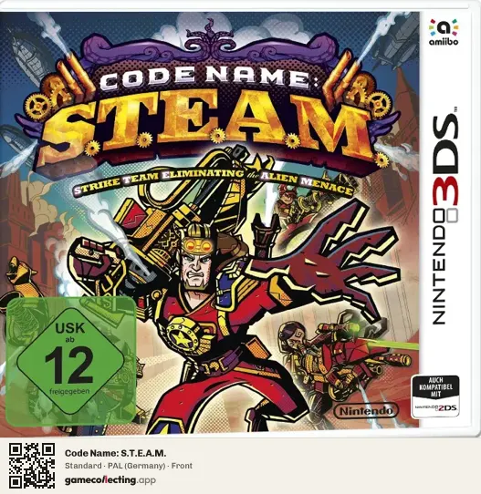 Code Name: S.T.E.A.M. Nintendo 3DS, Germany box front