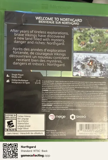 Northgard Xbox One, NTSC box back
