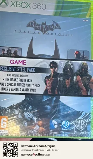 Batman: Arkham Origins Xbox 360, PAL box front