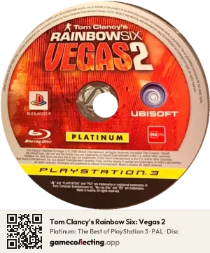 Tom Clancy's Rainbow Six: Vegas 2 PlayStation 3, PAL disc
