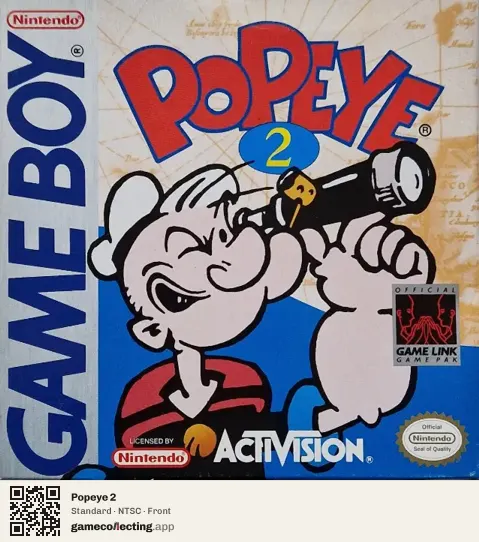 Popeye 2 Game Boy, NTSC box front