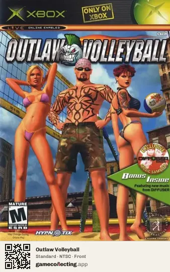Outlaw Volleyball Xbox, NTSC box front