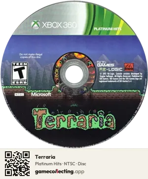 Terraria Xbox 360, NTSC disc