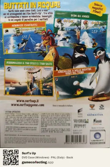 Surf's Up Computer, Italy box back