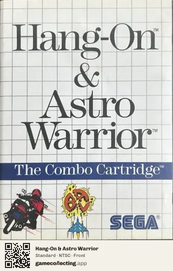 Hang-On & Astro Warrior Sega Master System, NTSC box front