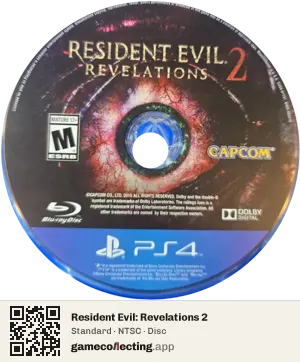 Resident Evil: Revelations 2 PlayStation 4, NTSC disc