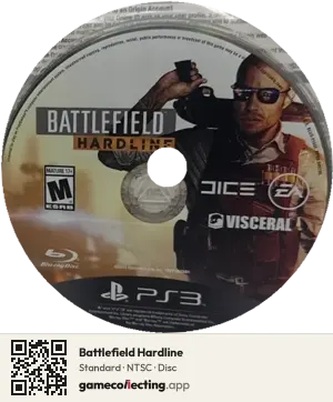 Battlefield Hardline PlayStation 3, NTSC disc