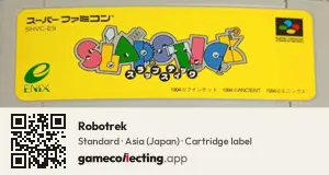 Robotrek Super Nintendo Entertainment System, Asia cartridge label