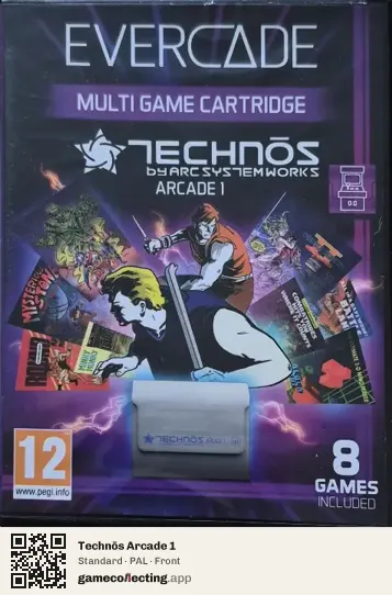 Technōs Arcade 1 Evercade, PAL box front
