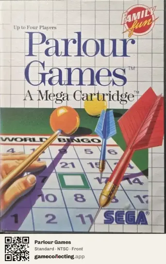 Parlour Games Sega Master System, NTSC box front