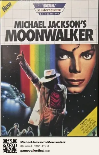 Michael Jackson's Moonwalker Sega Master System, NTSC box front