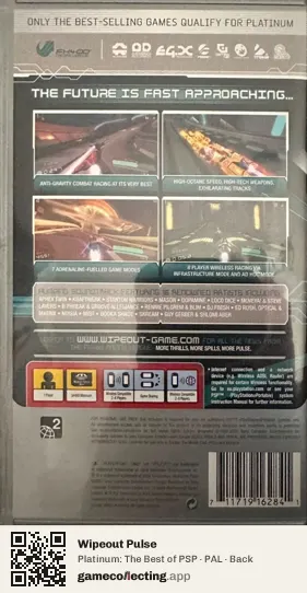 Wipeout Pulse PlayStation Portable, PAL box back