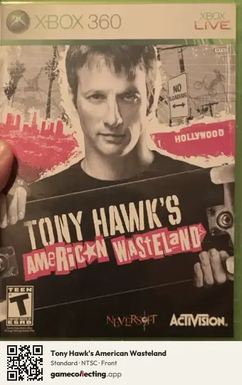 Tony Hawk's American Wasteland Xbox 360, NTSC box front
