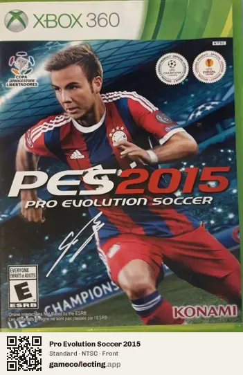 Pro Evolution Soccer 2015 Xbox 360, NTSC box front