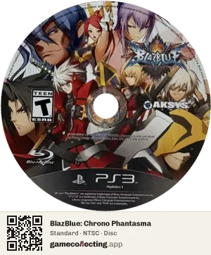 BlazBlue: Chrono Phantasma PlayStation 3, NTSC disc