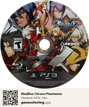 BlazBlue: Chrono Phantasma PlayStation 3, NTSC disc