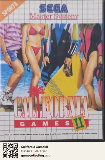California Games II Sega Master System, PAL box front