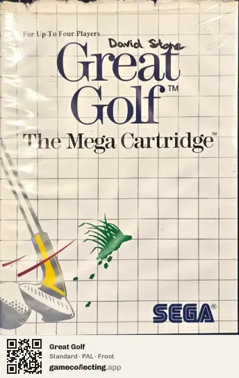 Great Golf Sega Master System, PAL box front