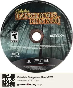 Cabela's Dangerous Hunts 2011 PlayStation 3, NTSC disc