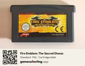 Fire Emblem: The Sacred Stones Game Boy Advance, PAL cartridge label