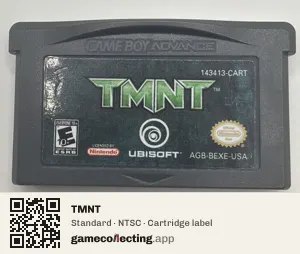TMNT Game Boy Advance, NTSC cartridge label