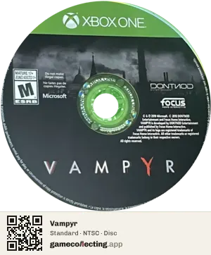Vampyr Xbox One, NTSC disc