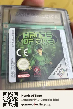 Hands of Time Game Boy Color, PAL cartridge label