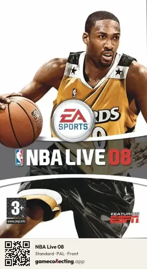 NBA Live 08 PlayStation Portable, PAL box front
