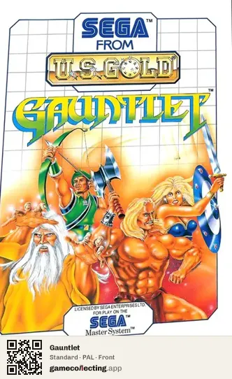 Gauntlet Sega Master System, PAL box front