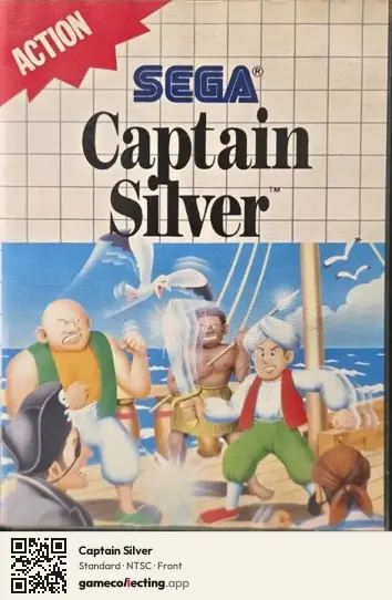 Captain Silver Sega Master System, NTSC box front