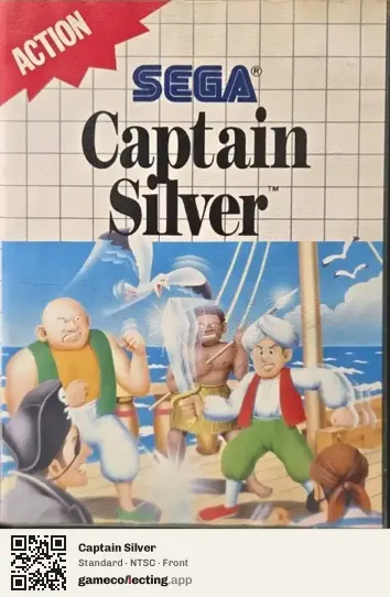 Captain Silver Sega Master System, NTSC box front