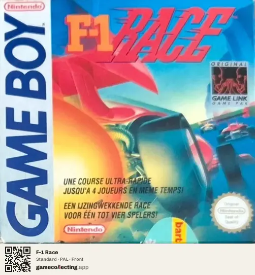 F-1 Race Game Boy, PAL box front