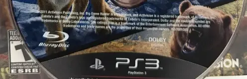 Cabela's Big Game Hunter 2012, the ESRB box on its front
