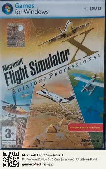 Microsoft Flight Simulator X Computer, Italy box front