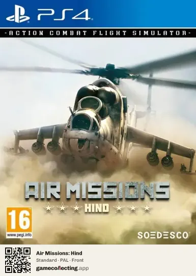 Air Missions: Hind PlayStation 4, PAL box front