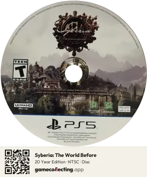 Syberia: The World Before PlayStation 5, NTSC disc