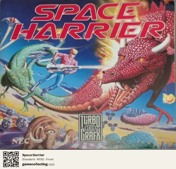 Space Harrier TurboGrafx-16, NTSC box front