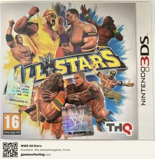 WWE All Stars Nintendo 3DS, United Kingdom box front
