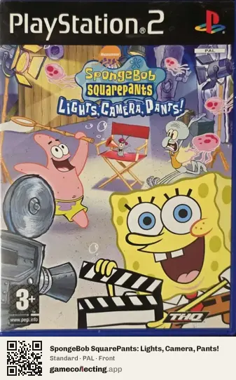 SpongeBob SquarePants: Lights, Camera, Pants! PlayStation 2, PAL box front
