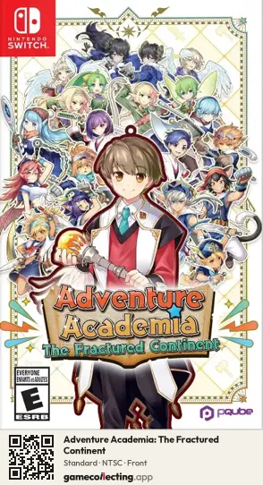 Adventure Academia: The Fractured Continent Nintendo Switch, NTSC box front