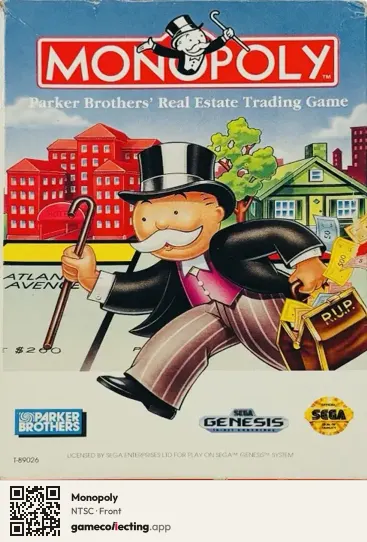 Monopoly Sega Mega Drive / Genesis, NTSC box front